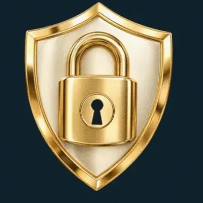 Shield with padlock — Wolf Winner