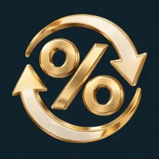 Percent cycle icon — Wolf Winner