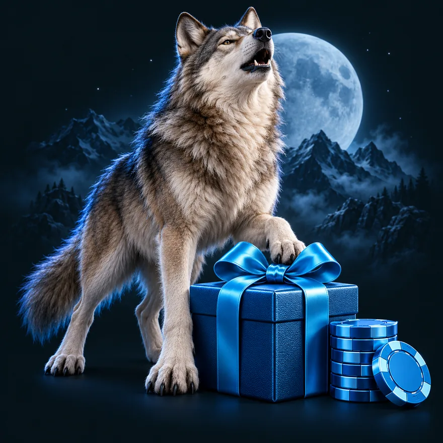 Gift box and chips — Wolf Winner
