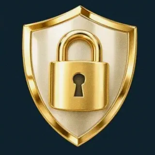 Shield with padlock — Wolf Winner