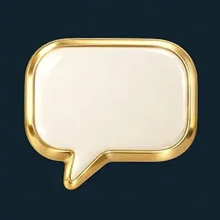 Gold speech bubble — Wolf Winner