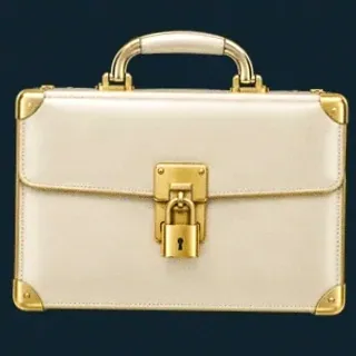 Locked leather briefcase — Wolf Winner