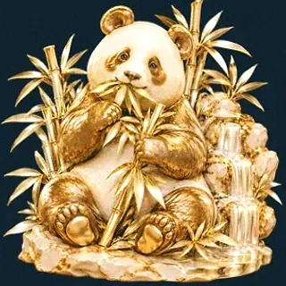 Panda eating bamboo — Wolf Winner