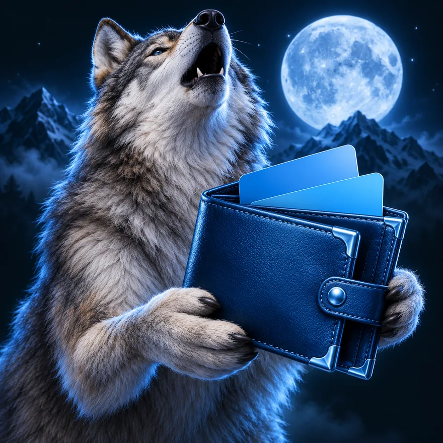 Leather wallet — Wolf Winner