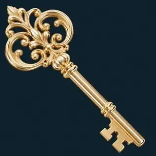 Ornate antique key — Wolf Winner